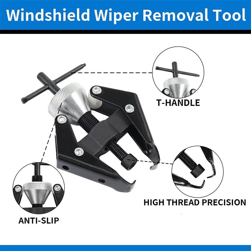 VortecSys Battery Terminal and Wiper Arm Puller Tools - Universal Automotive Removal Tool for Stuck Battery Terminals & Windshield Wiper Arms, Forged Steel Dual-Purpose Repair Tool Kit - Image 2